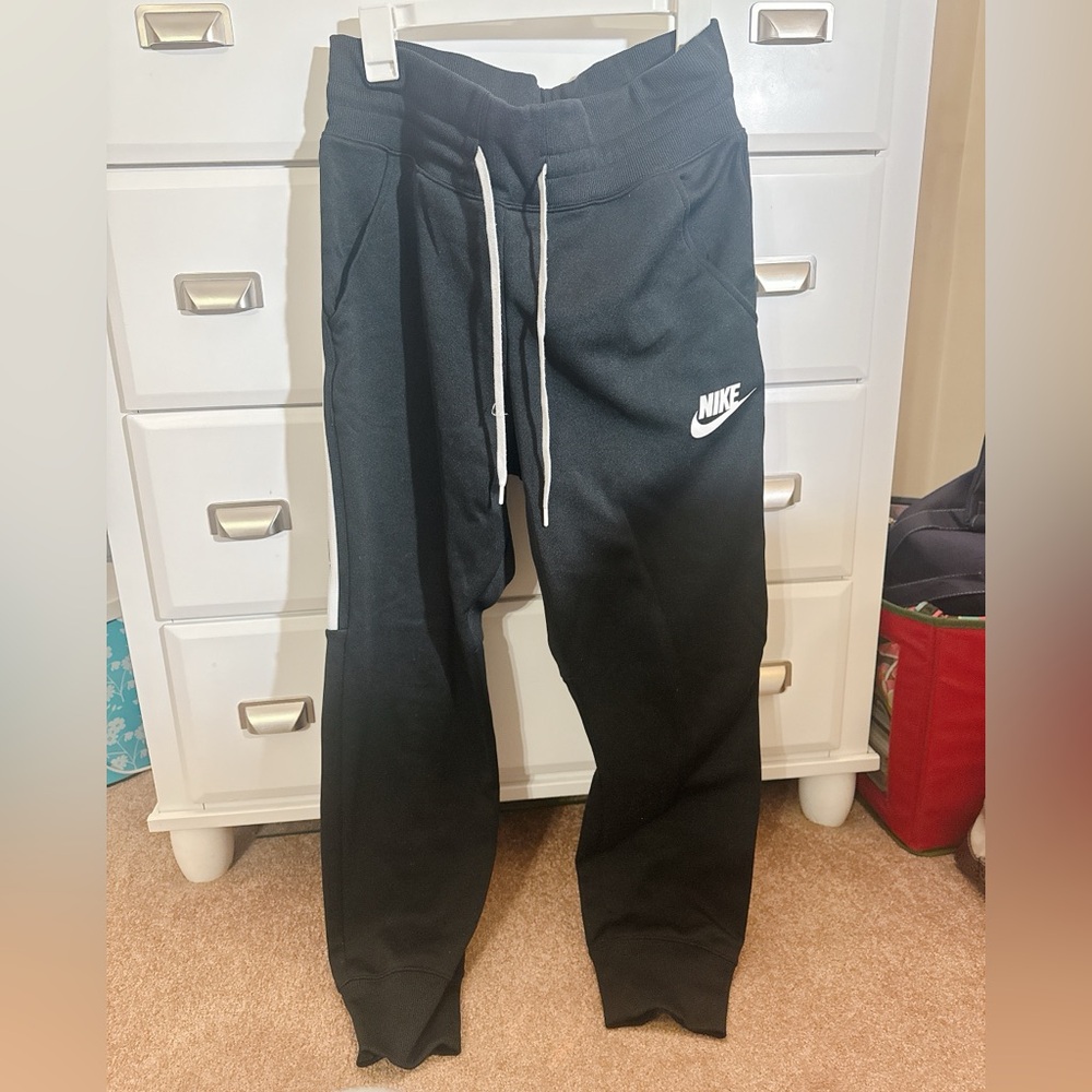 Nike Black Sweatpants with White Accents